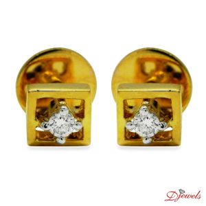 Girl's Diamond Gold Earring