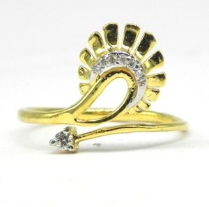 Yellow Gold Girl's Daily Wear Diamond Ring