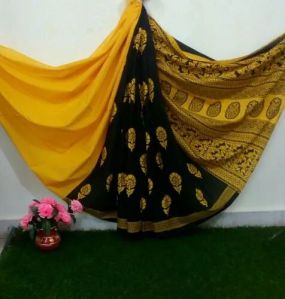 Jaipuri Block Print Saree