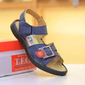 Children Leather Sandal, Color : Black