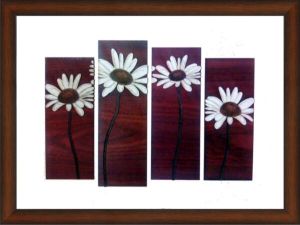 Wooden Abstract Gerbera Carving