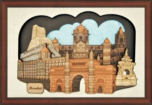 Wooden  Mumbai Monuments Carving