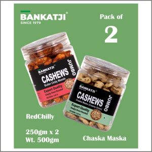 500gm Oven Roasted Butter Chilly & Chaska Maska Cashew Nuts