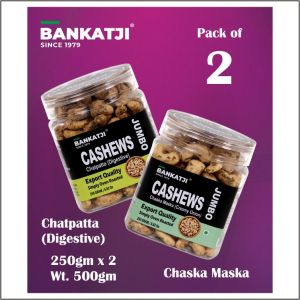 500gm Oven Roasted Chatpatta & Chaska Maska Cashew Nuts