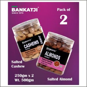 500gm Oven Roasted Salted & Almond Salted Cashew Nuts