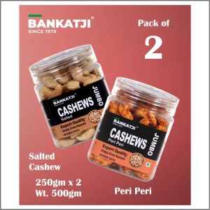 500gm Oven Roasted Salted & Peri Peri Cashew Nuts