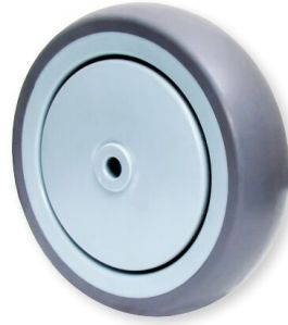 Rubber wheel with polypropylene center