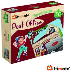 Mittimate Multi Colour Card Board 0.48kg Post Office Jigsaw Puzzle, Size : 24x20x5cm