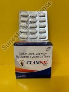Calcium Citrate 100mg vitamin D3 1000 IU. Magnisium bisglysinate 360mg Tablets