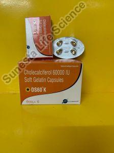 Cholecalciferol 60000 IU Soft gelatin capsules DS-60 K CAP