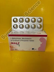 L-Methylfolate 1mg , Mecobalamin 1500 mg , Pyridoxal 5 phosphate tablets