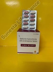 Metformin Hydrochloride SR 1000 mg Glimipiride 2mg tablets