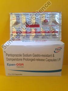 Pantoprazole gastro resistant 40 mg domperidone 30 mg prolonged release capsules i.p Epan-DSR Capsules