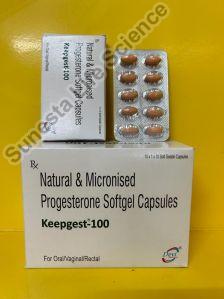 Progesterone 100 mg softgels
