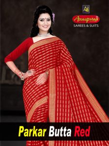 Ladies Parkar Butta Red Sarees