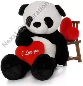 Panda with Heart Pillow Soft Toy