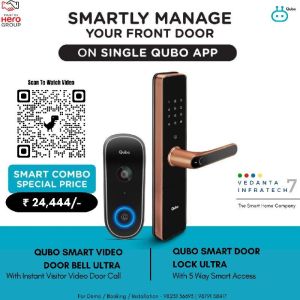 Qubo Smart Lock VDB Ultra Combo Now In Mumbai - Hyderabad - Bangalore