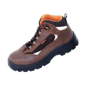 Executive Sporty Lace-up Brown Leather Safety Footwear