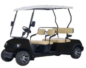 4 Seater Metallic Black Electric Golf Cart