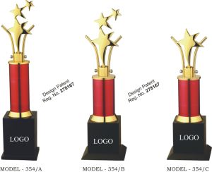 metal gold star trophy awards