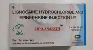 Lignocaine adrenaline 1:100000 single use cartridge 1.8 ml