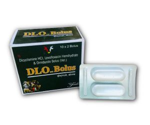 Veterinary Dicyclomine HCl, Levofloxacin Ornidazole Bolus