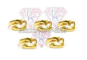 gold plated antique hug design adjustable rings