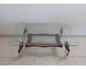 Glass Teapoy Table