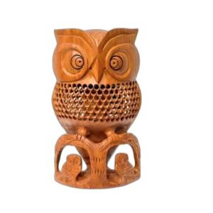 Hand Carve Owl Statue