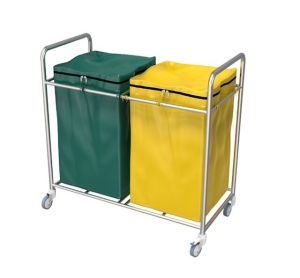 DOUBLE BAG SOLIED LINEN TROLLEY