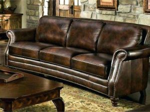 Leather Nailhead Sofa