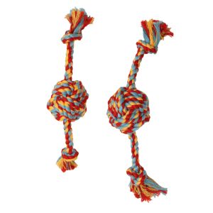 Twisted Crazy Ball Dog Rope Toy
