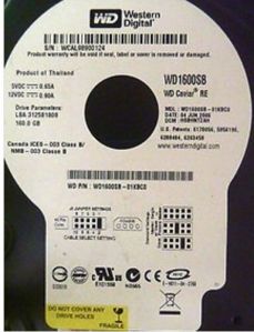 ATA IDE 160GB 7200RPM Western Digital WD1600SB Hard Disk Drive