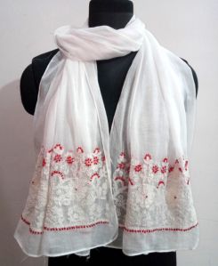 Embroidered Cotton Stoles