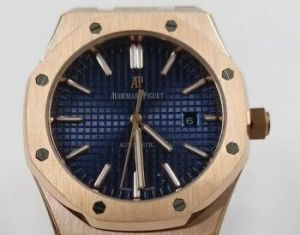 Audemars Piguet Royal Oak Rose Gold Blue Dial Swiss Automatic Watch