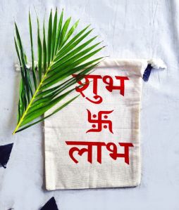 Printed Canvas Cotton Potli Bag