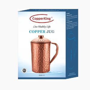 CopperKing Pure Copper Hammered Pitcher  Jug 2 Ltr