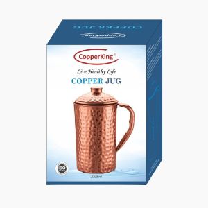 CopperKing Pure Copper Hammered Pitcher  Jug 2 Ltr