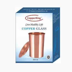 CopperKing Pure Copper Glass Tumbler with Coster 350ml