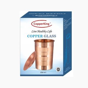 CopperKing Classic Touch Design Copper Glass Tumbler with Coster 350ml