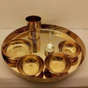 brass thali set