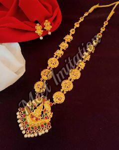 golden lakshmi gold plated necklace set