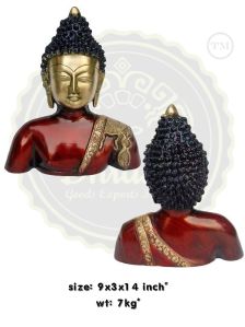 Brass Buddha Idol Bust