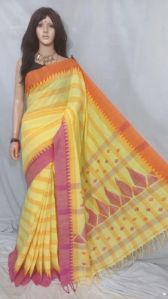 Hand Weaving Khadi Jamdani Saree, Occasion : Casual Wear