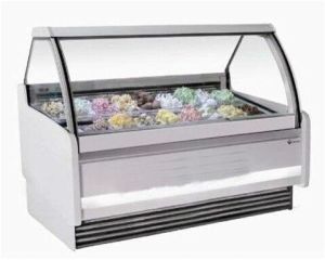 Stainless Steel Scooping Display Counter, For Restaurant