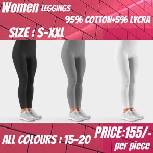 Plain Ladies Straight Fit Cotton Lycra Leggings, Size: S- Xxl at Rs 150 in  Surat