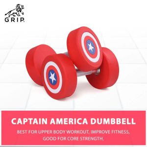 Grip Captain American Dumbbells