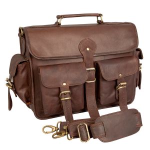 15 Inch Brown Leather Laptop Bag
