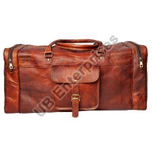 24/28 Inch Square Leather Duffle Bag