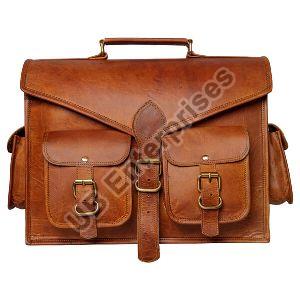 Handmade Leather Messenger Briefcase Bag